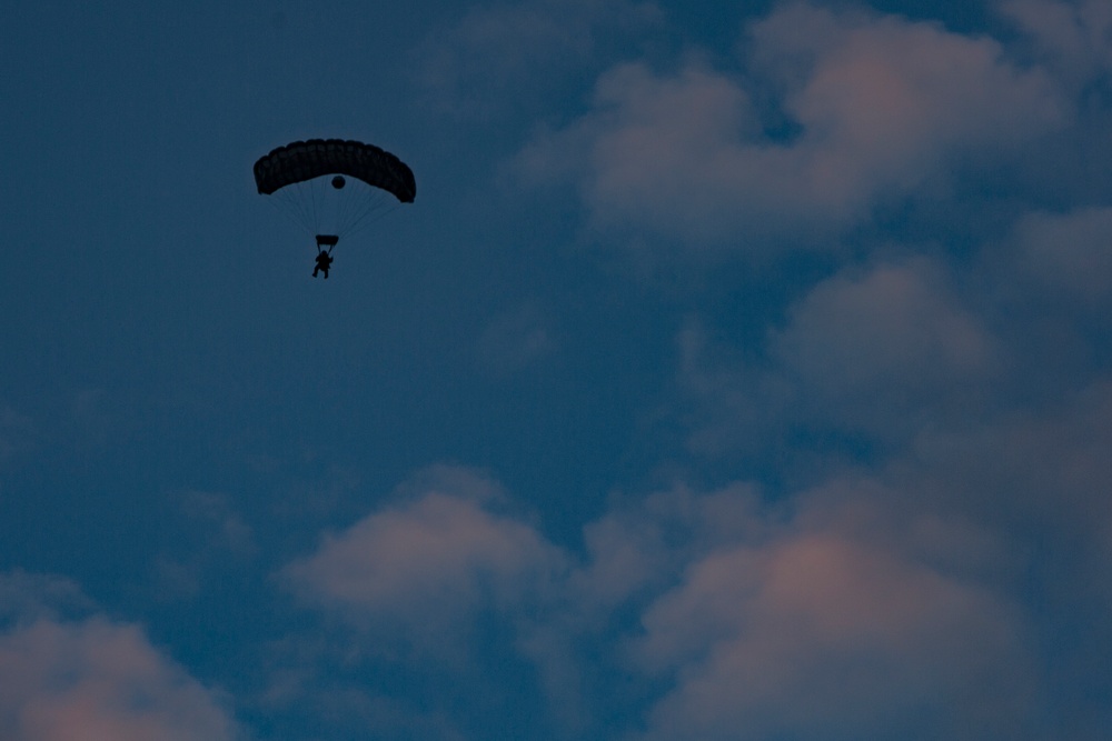 U.S. Marines with 2d Reconnaissance Bn. conduct parachute operations