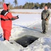 Service members battle icy conditions in cold-water immersion training at Fort McCoy