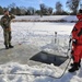 Service members battle icy conditions in cold-water immersion training at Fort McCoy
