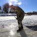 Service members battle icy conditions in cold-water immersion training at Fort McCoy