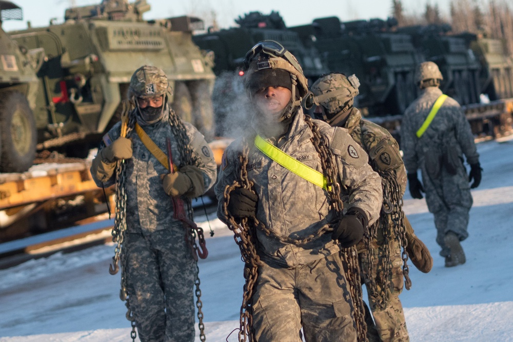 Arctic Wolves Conduct Railhead Operations at JBER