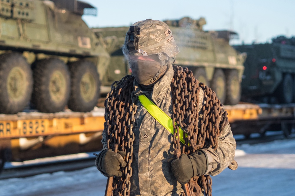 Arctic Wolves Conduct Railhead Operations at JBER