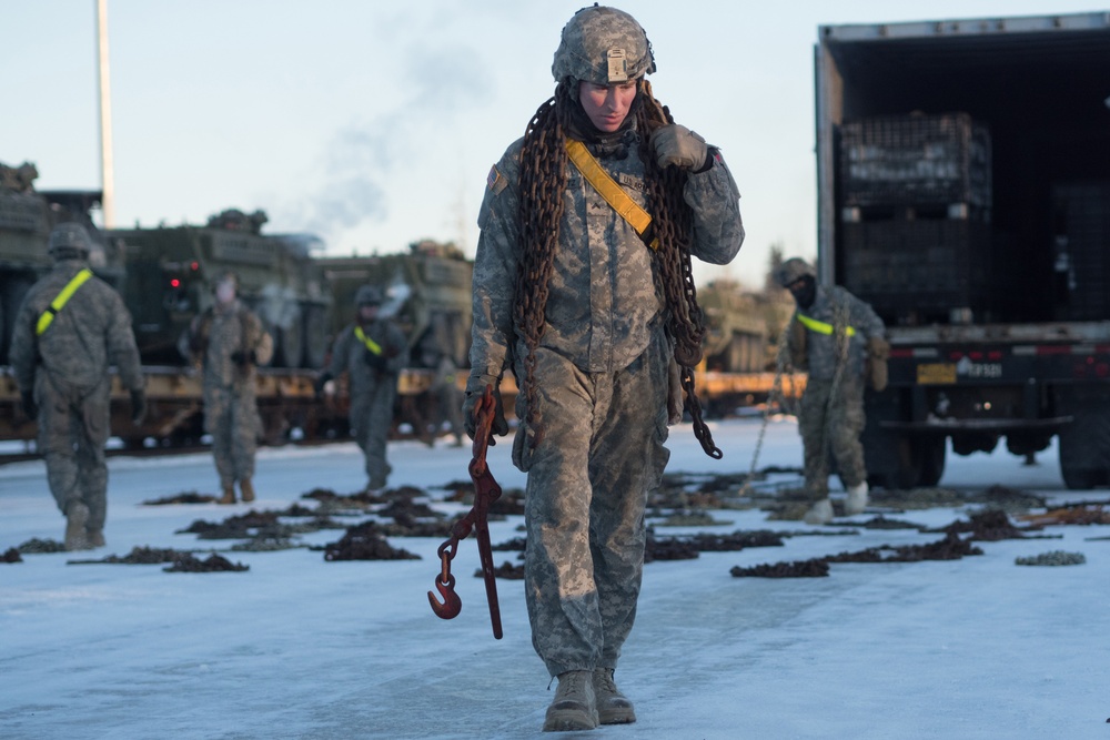 Arctic Wolves Conduct Railhead Operations at JBER