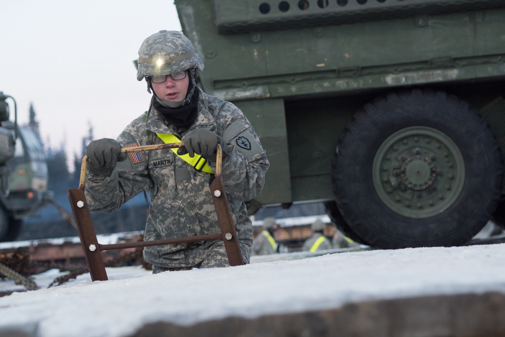 Arctic Wolves Conduct Railhead Operations at JBER