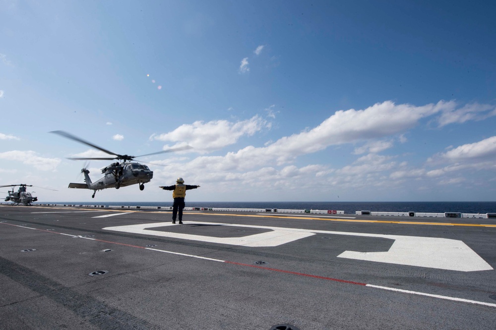 USS Bonhomme Richard (LHD 6) Conducts Flight Operations