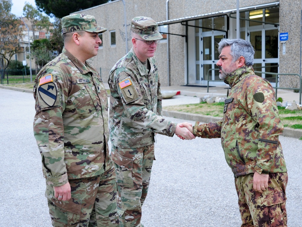 Training Support Activity Europe (TSAE) Director visits Folgore Brigade Training Areas