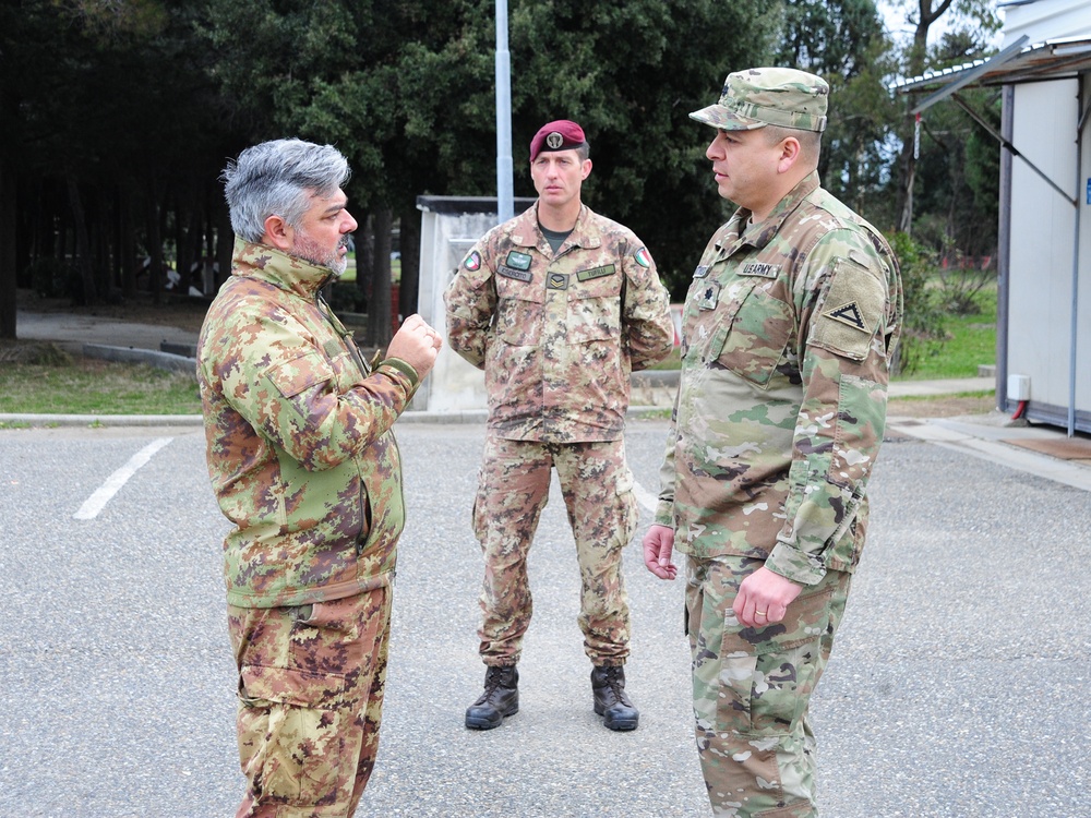 Training Support Activity Europe (TSAE) Director visits Folgore Brigade Training Areas