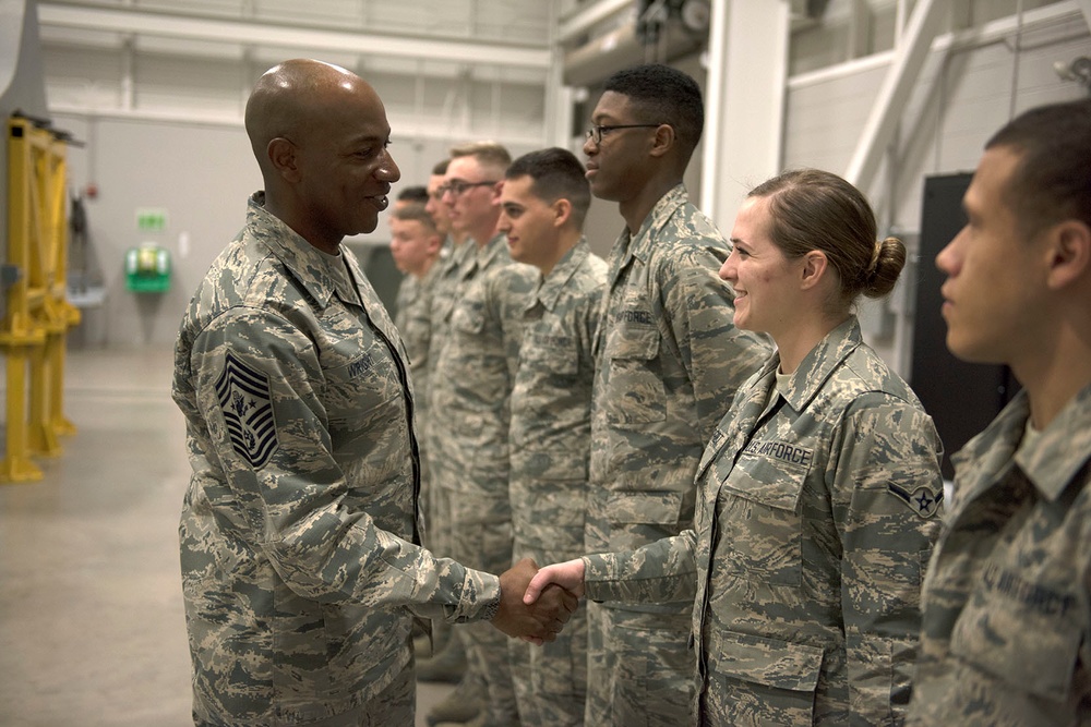 CMSAF #18 visits Sheppard AFB