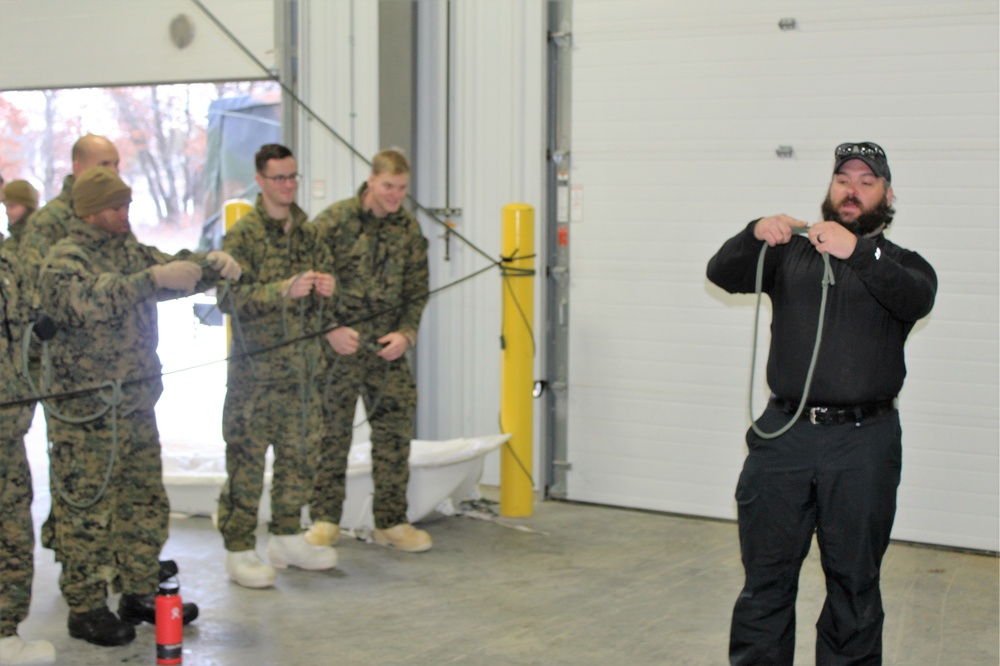 Cold-Weather Operations Course students learn basics of cold-weather equipment at Fort McCoy