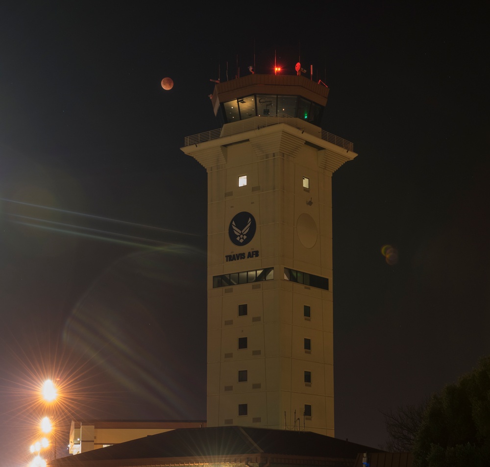 Super Blue Blood Moon, Travis AFB