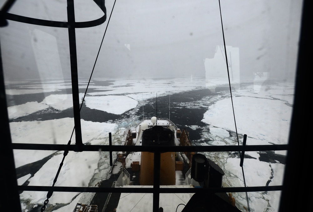 Coast Guard Cutter Polar Star transits toward Antarctica supporting Operation Deep Freeze 2018