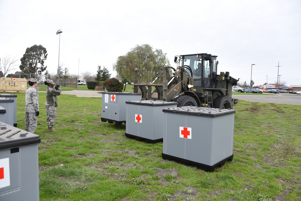 Travis prepares for exercise