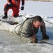 Students take plunge in icy water for Cold-Weather Operations Course 18-02 at Fort McCoy