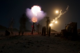 U.S. mortar crew lights up the night at Inferno Creek 18