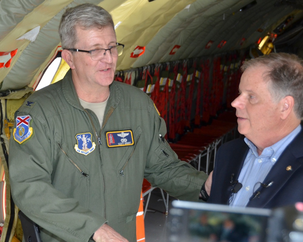 Alabama Sen. Doug Jones Visits the 117th Air Refueling Wing