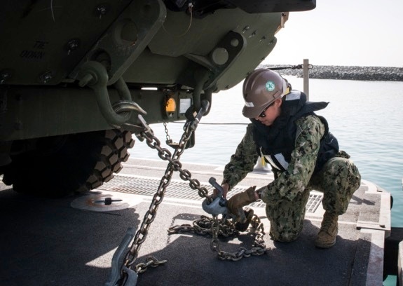 USNS ships conduct ship-to-shore operations during Native Fury 18