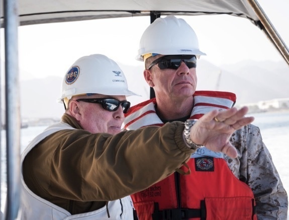 Military moves equipment from ship-to-shore using causeway ferry