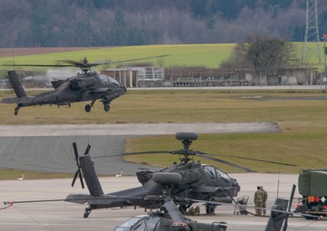 Aviation airfield operations, at the Katterbach Army Airfield in Ansbach, Bavaria, Germany,