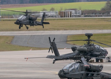 Aviation airfield operations, at the Katterbach Army Airfield in Ansbach, Bavaria, Germany,