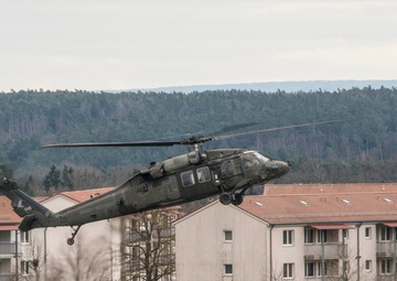 Aviation airfield operations, at the Katterbach Army Airfield in Ansbach, Bavaria, Germany,