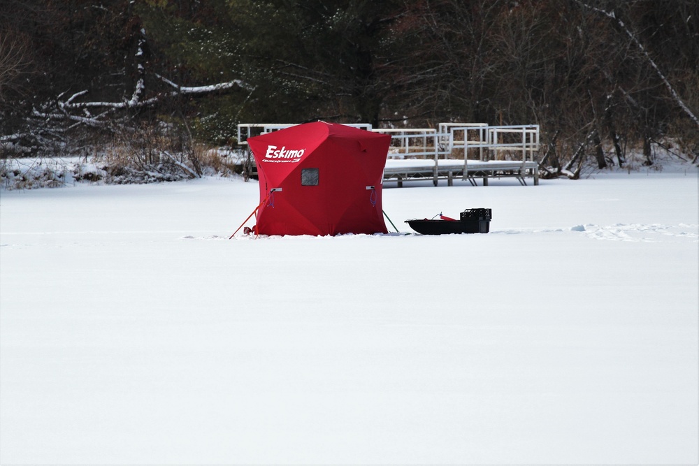 Ice fishing at Fort McCoy