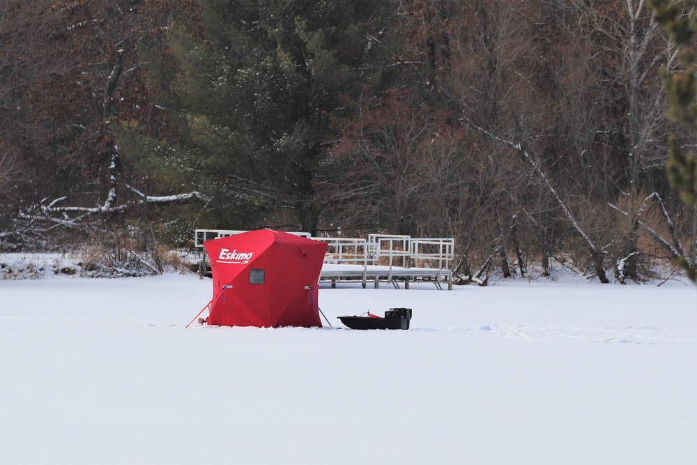 Ice fishing at Fort McCoy