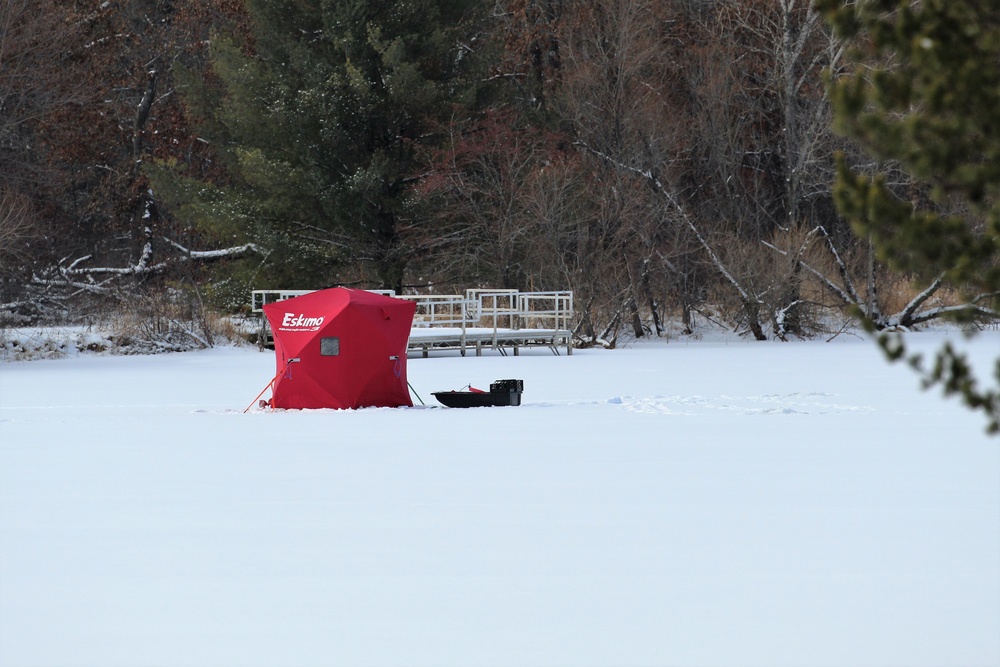 Ice fishing at Fort McCoy