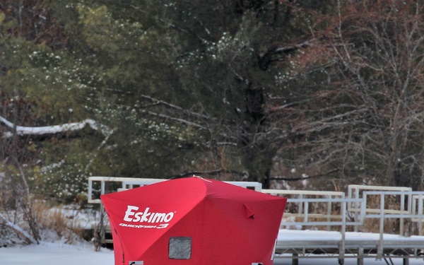Ice fishing at Fort McCoy