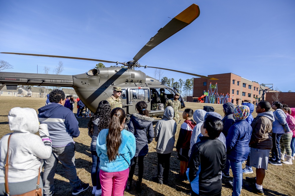 NCNG Aviation Soldiers enhance education at Rogers Lane Elementary School