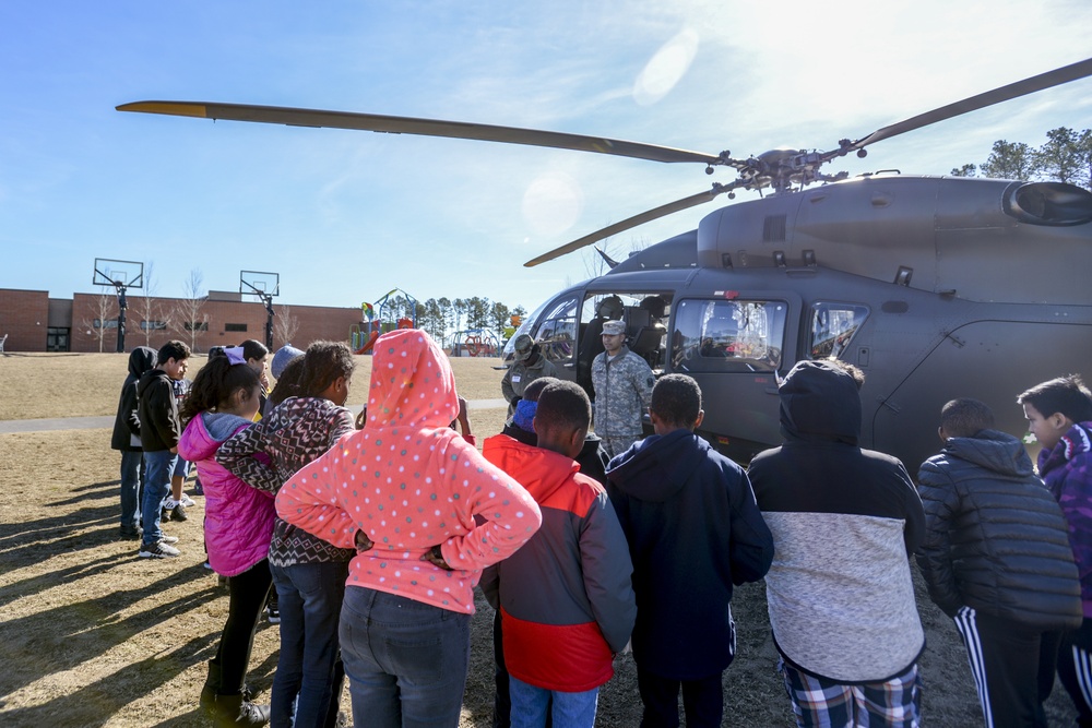 NCNG Aviation Soldiers enhance education at Rogers Lane Elementary School