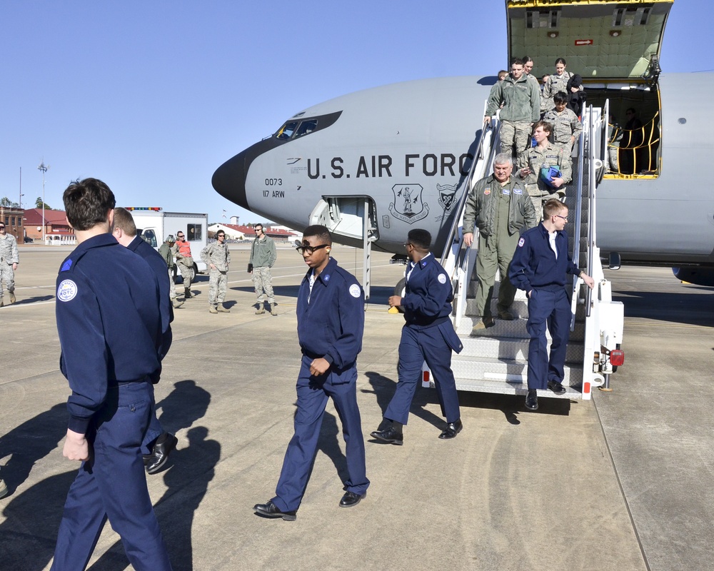 JROTC And Civil Air Patrol Flies With 117 ARW