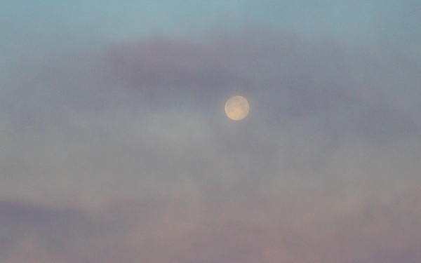 Moon sets over Fort McCoy