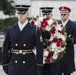 British Defence Secretary Gavin Williamson Participates in a Public Wreath-Laying Ceremony at the Tomb of the Unknown Soldier at Arlington National Cemetery