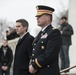 British Defence Secretary Gavin Williamson Participates in a Public Wreath-Laying Ceremony at the Tomb of the Unknown Soldier at Arlington National Cemetery