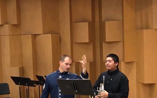 Tech. Sgt. Robbie Mayes Leads Master Class at California State University East Bay