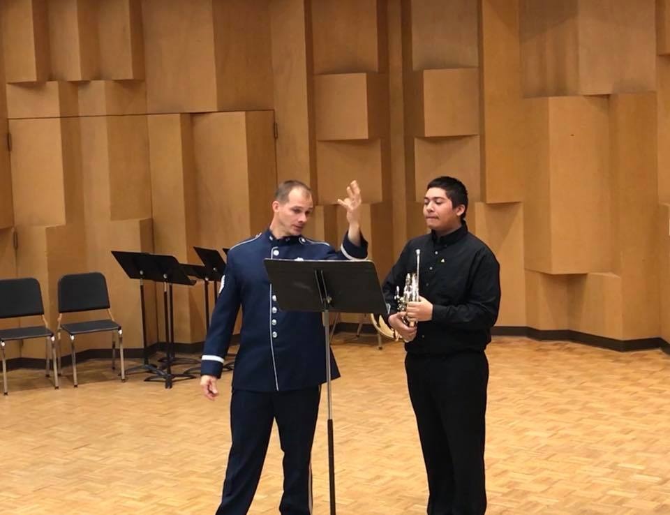 Tech. Sgt. Robbie Mayes Leads Master Class at California State University East Bay