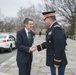 British Defence Secretary Gavin Williamson Participates in a Public Wreath-Laying Ceremony at the Tomb of the Unknown Soldier at Arlington National Cemetery