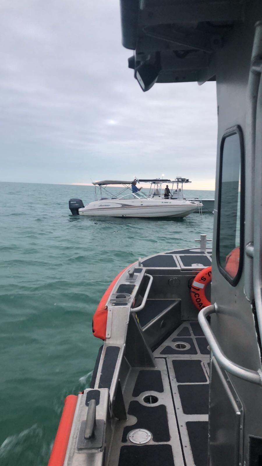 Coast Guard/FWC rescues two people in water near Lower Matecumbe Key
