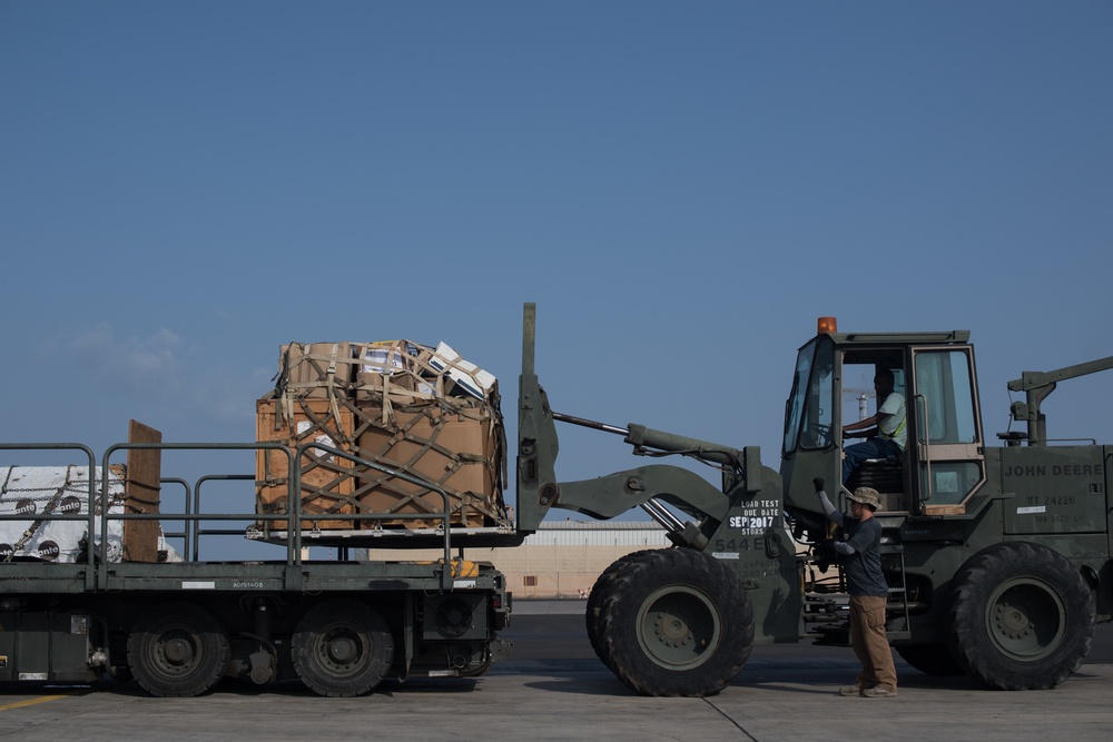 Airmen conduct cargo operations in East Africa