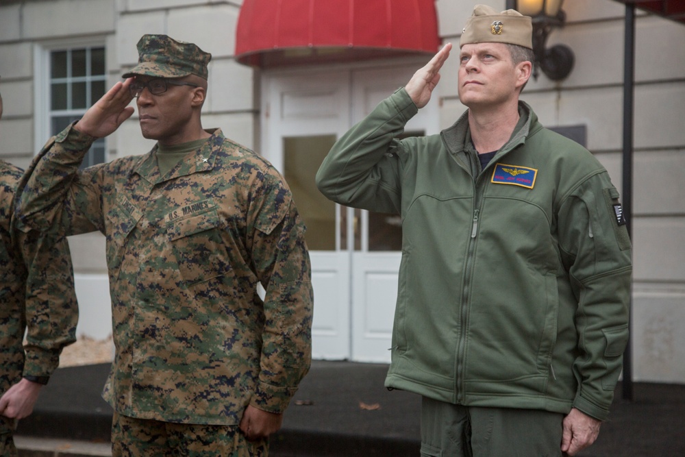 U.S. Navy Admiral Jeffrey W. Hughes visits Camp Lejeune