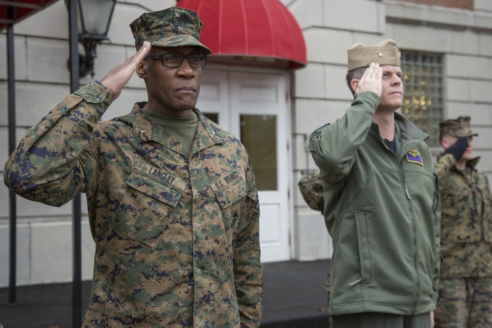 U.S. Navy Admiral Jeffrey W. Hughes visits Camp Lejeune