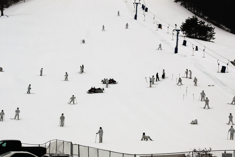 Cold-Weather Operations Course 18-03 students learn to ski during training at Fort McCoy