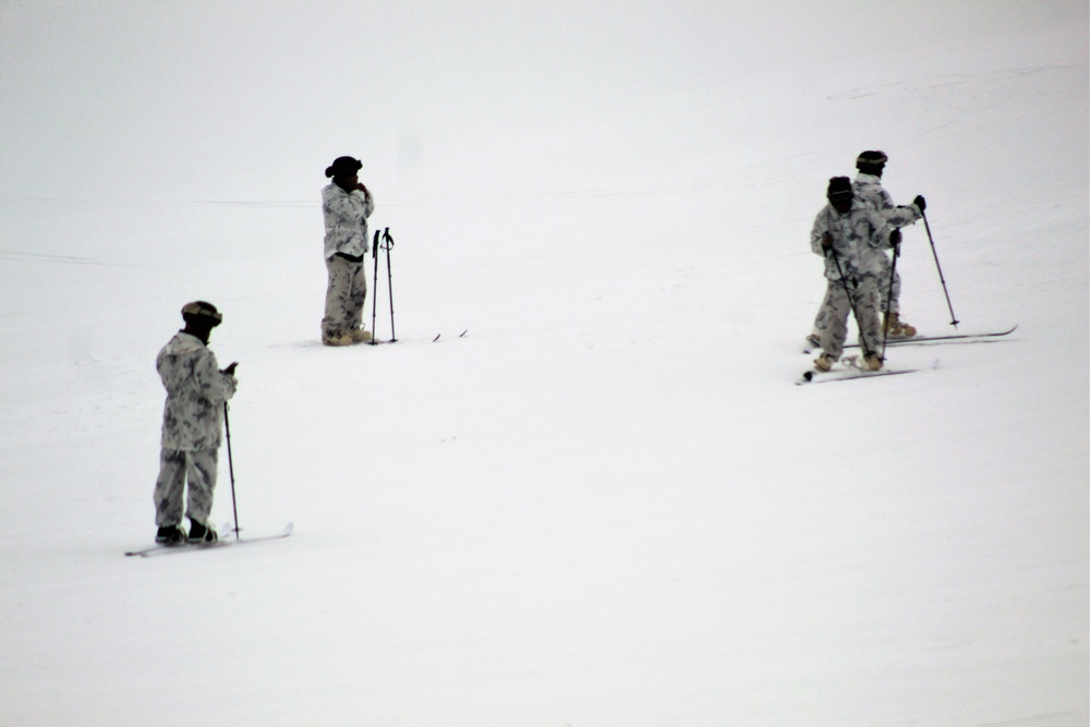 Cold-Weather Operations Course 18-03 students learn to ski during training at Fort McCoy