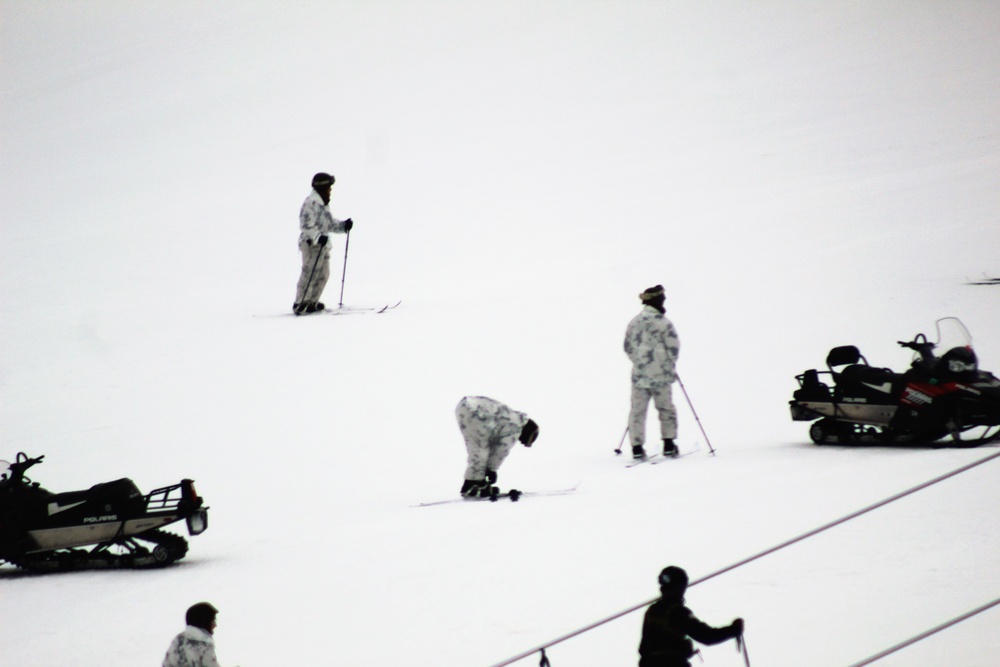 Cold-Weather Operations Course 18-03 students learn to ski during training at Fort McCoy