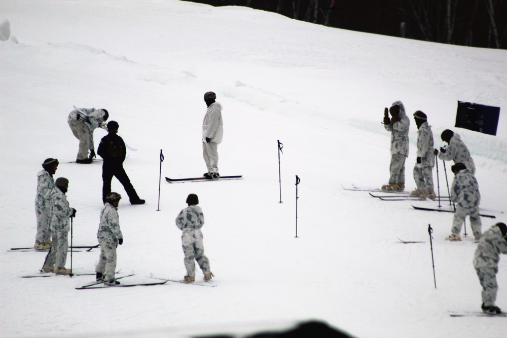 Cold-Weather Operations Course 18-03 students learn to ski during training at Fort McCoy