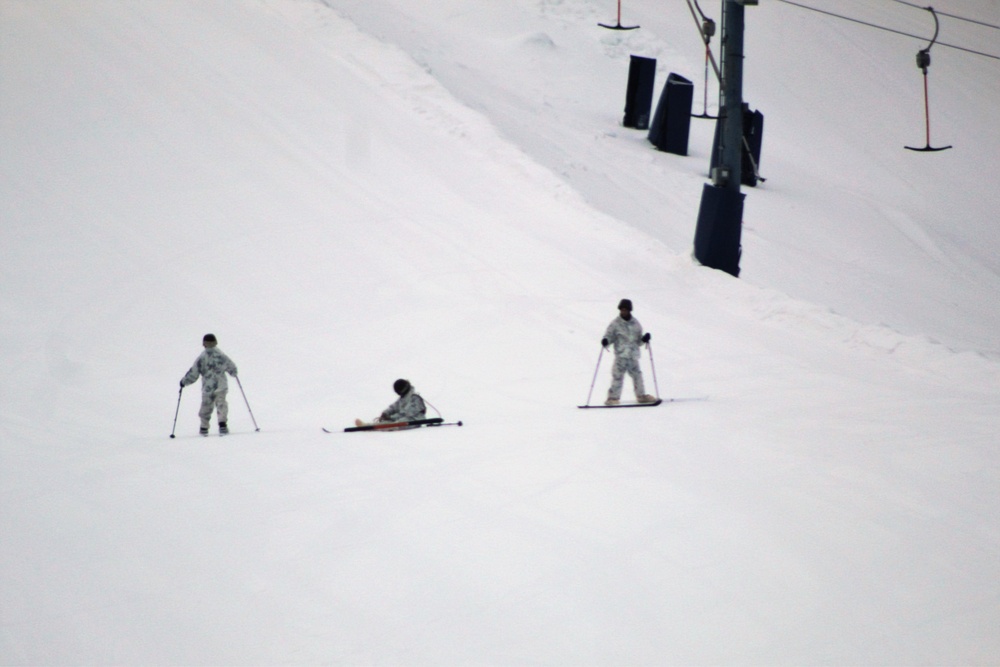 Cold-Weather Operations Course 18-03 students learn to ski during training at Fort McCoy