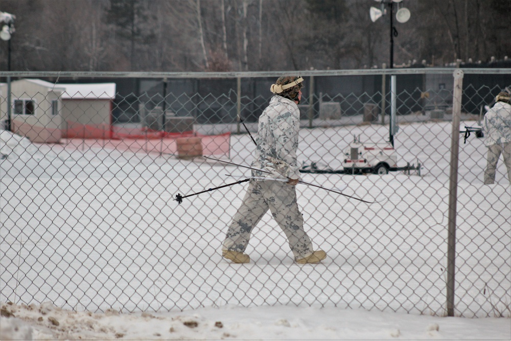 Cold-Weather Operations Course 18-03 students learn to ski during training at Fort McCoy