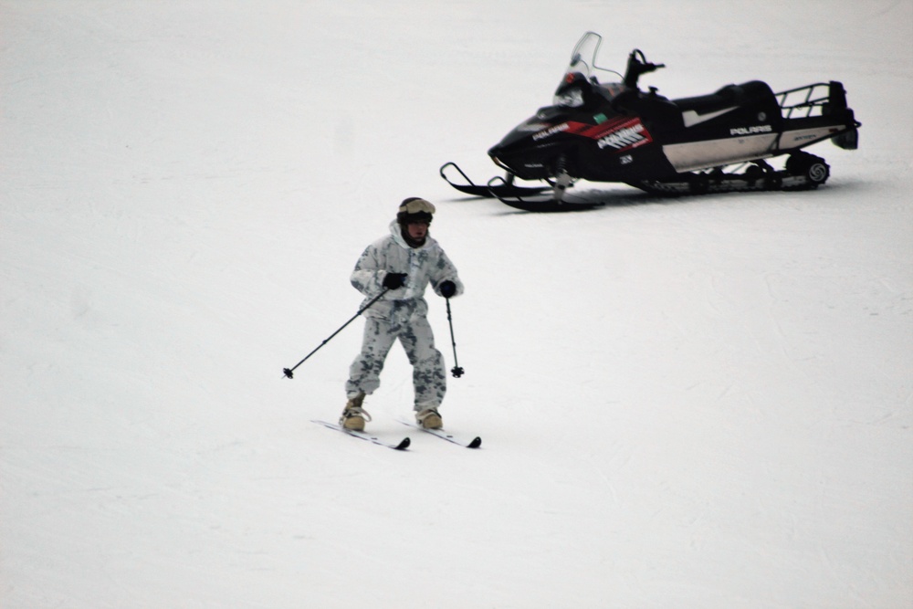 Cold-Weather Operations Course 18-03 students learn to ski during training at Fort McCoy