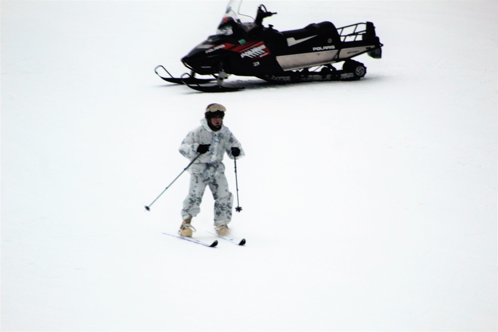 Cold-Weather Operations Course 18-03 students learn to ski during training at Fort McCoy