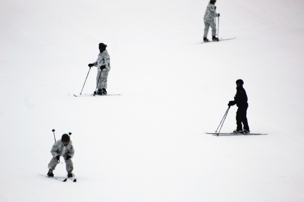 Cold-Weather Operations Course 18-03 students learn to ski during training at Fort McCoy